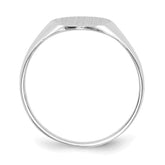 14k White Gold 9.0x10.0mm Closed Back Signet Ring